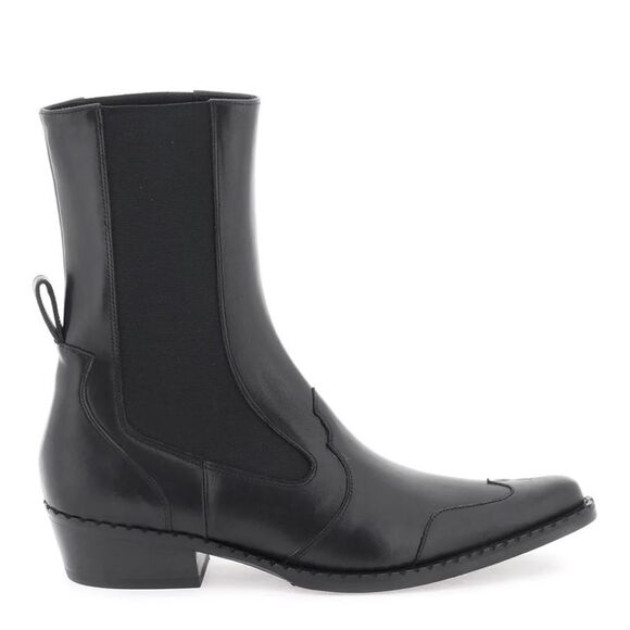 By Far Otis Chelsea Boots, Black Nappa Leather, New, Size 39 - Picture 7 of 14